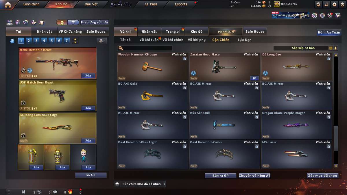 shop acc cf uy tin gia re